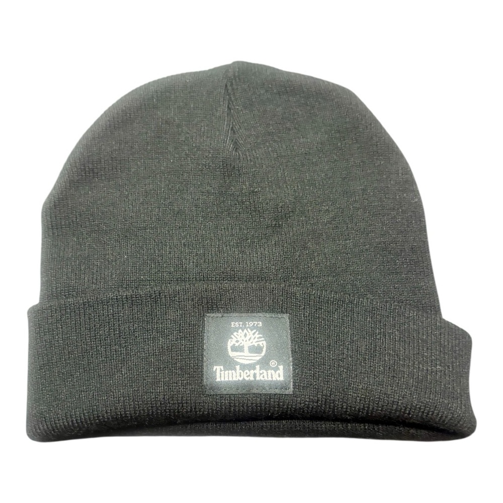 TIMBERLAND Black Cuffed Knit Beanie